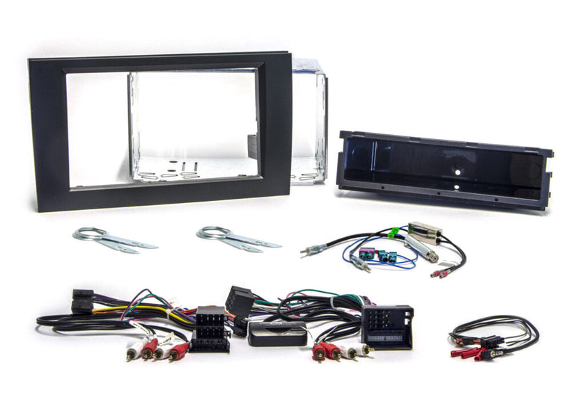 Audi A4 2002 – 2008 (B6/B7) Asennuskitti 1-DIN / 2-DIN soittimen asentamiseksi AH-KIT-AUDI02