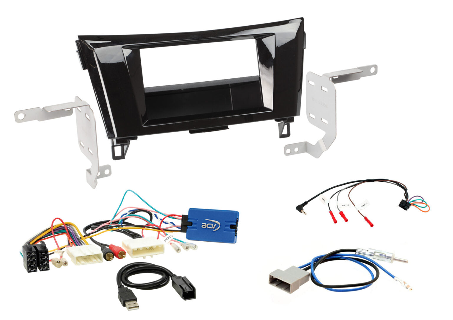 Qashqai 2014 – 2017 Visia 1-DIN/2-DIN player installation kit