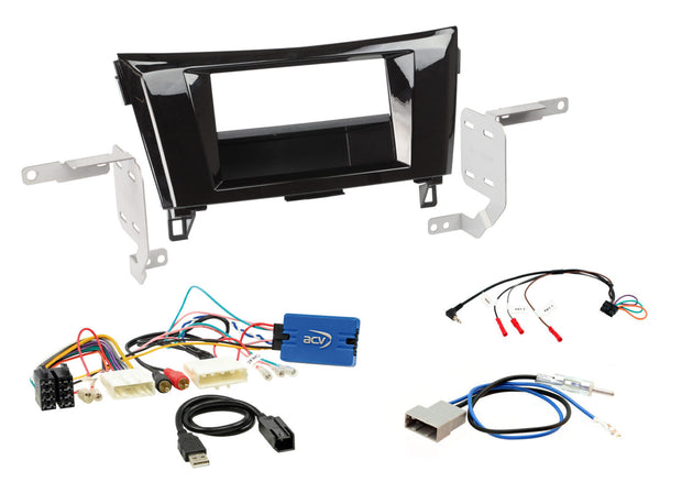 Qashqai 2014 – 2017 Visia 1-DIN/2-DIN soittimen asennuskitti AH-KIT-NIS06