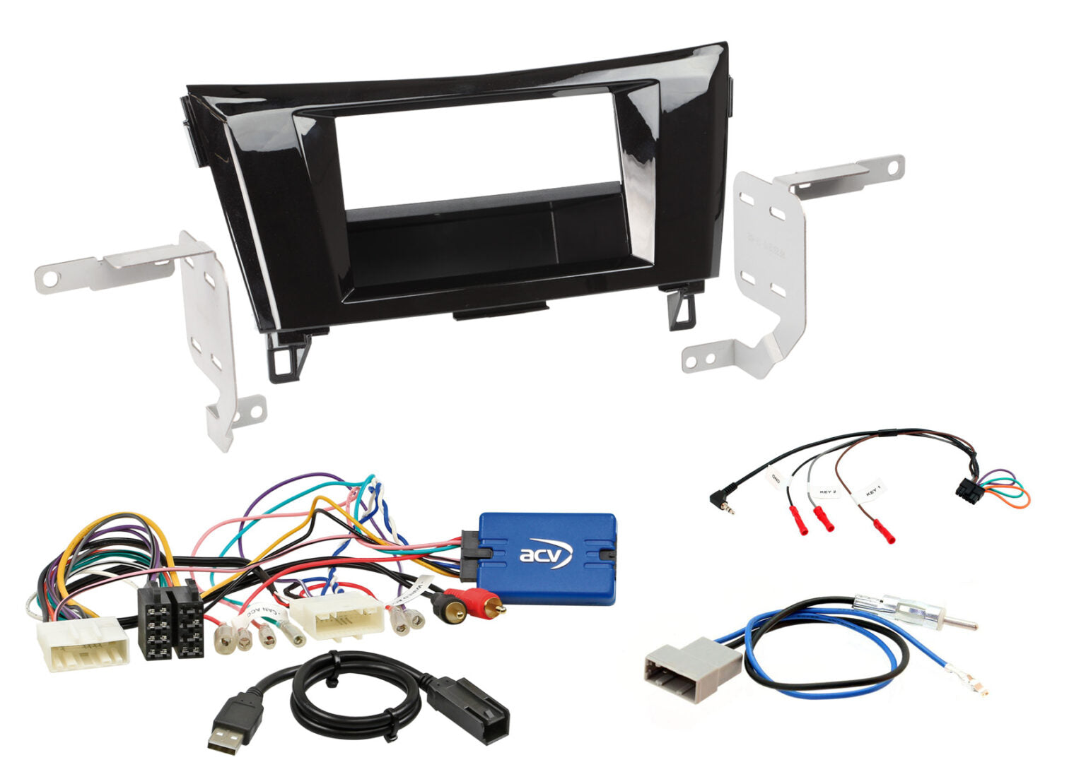 QASHQAI 2014 – 2017 Acenta 1-DIN/2-DIN soittimen asennuskitti AH-KIT-NIS07