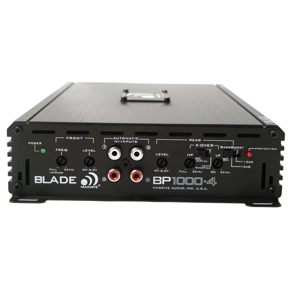 Massive Audio BP1000.4V2 4-kanavainen Vahvistin 160W RMS 2 Ohm Class AB