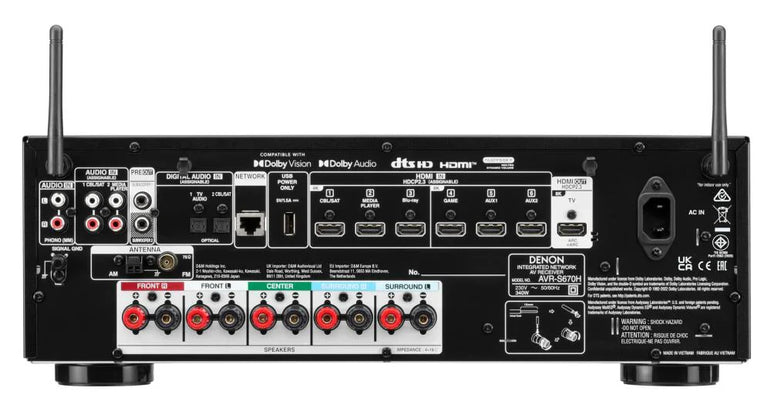 Denon AVR-S670H 5.2 HEOS 8K AV Receiver