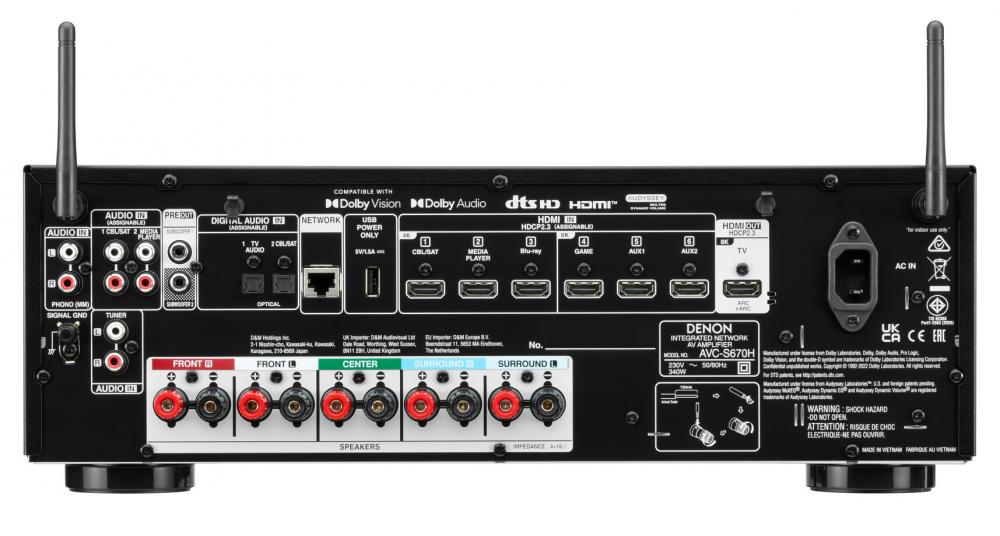 Denon AVC-S670H 5.2 HEOS 8K AV Receiver