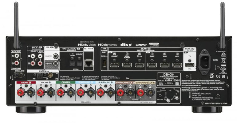 Denon AVR-X1800H 7.2 HEOS 8K AV Receiver