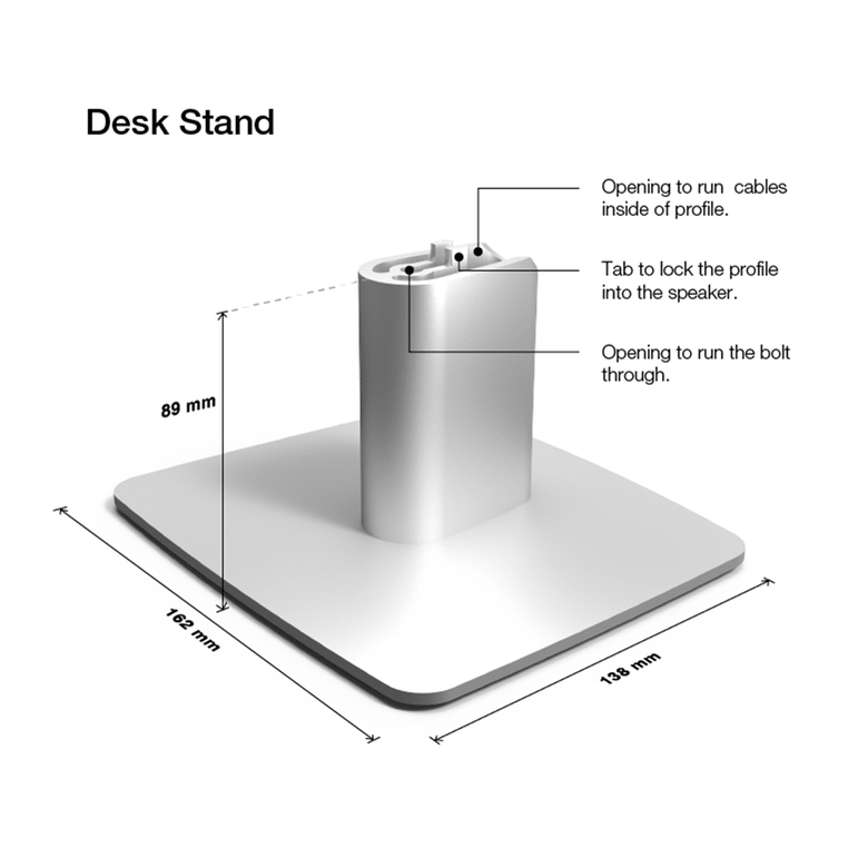 Dynaudio Xeo 2 Desk Stand kaiutinjalusta. | Hifikaupat.fi