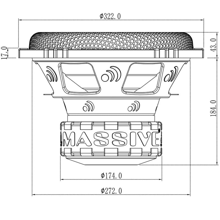 Massive Audio GTR122 subwoofer - 12