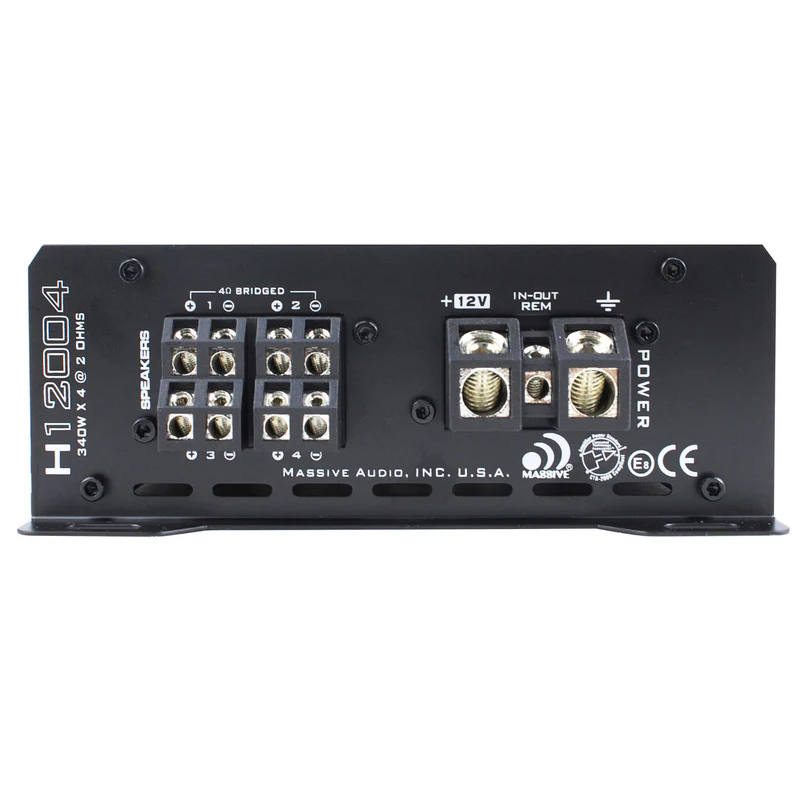 Massive Audio Hippo H12004 vahvistin 4 x 340 W RMS, 2 Ω