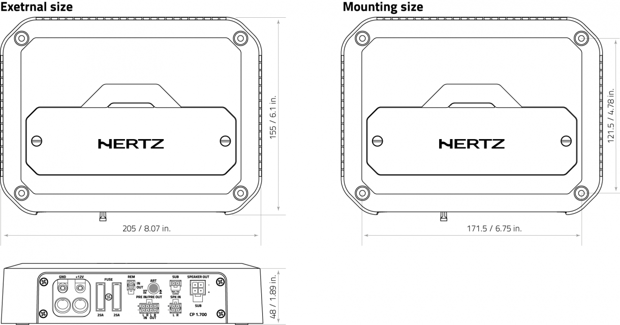 Hertz Cento CP 4.800 4-Channel Hi-Res Amplifier