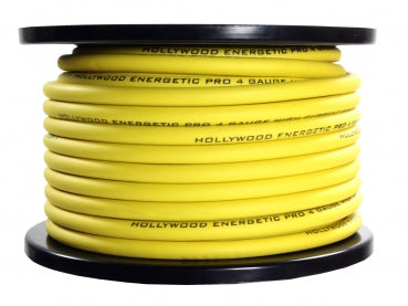 Hollywood Energetic PRO 20mm² OFC-virtakaapeli PCYL4, keltainen, metritavara