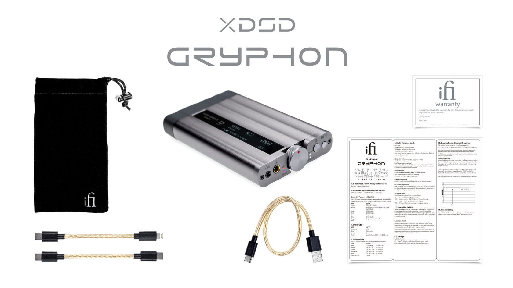iFi xDSD Gryphon DAC/kuulokevahvistin | Hifikaupat.fi