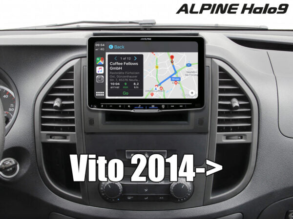 Alpine iLX-F905D-W447 Halo 9 tuuman autosoitin Mercedes Vito W44