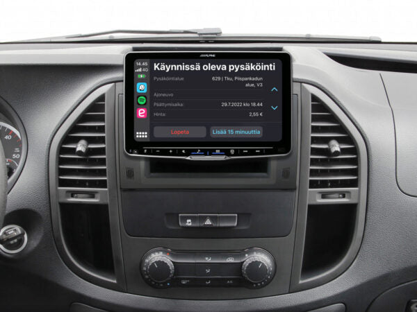 Alpine iLX-F905D-W447 ilmastointilaite näyttö Mercedes Vito W447