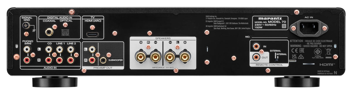 Marantz MODEL 70 Integroitu stereovahvistin HDMI ARC Bluetooth 2 x 50 W