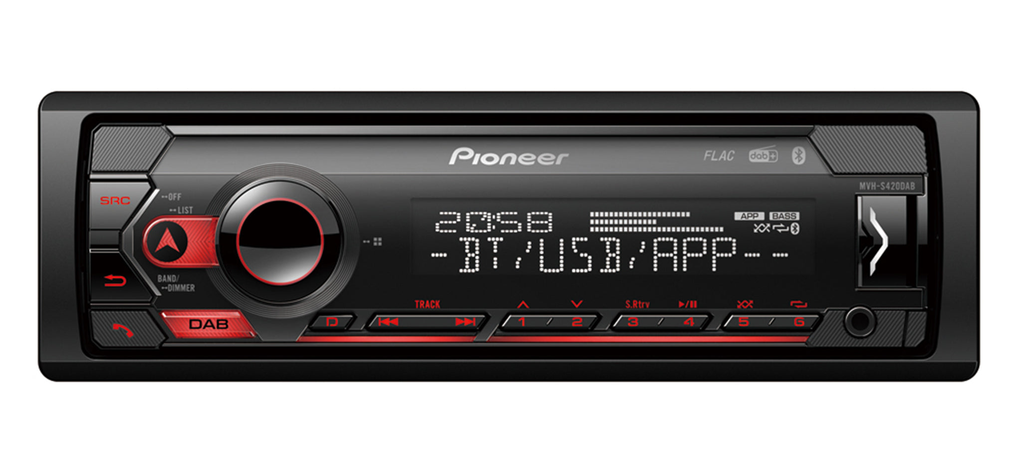 Pioneer MVH-S420DAB - 1-DIN Car Stereo DAB+ & Bluetooth