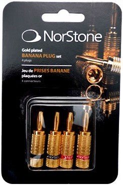 NorStone gold banana plugs set (4kpl) | Hifikaupat.fi