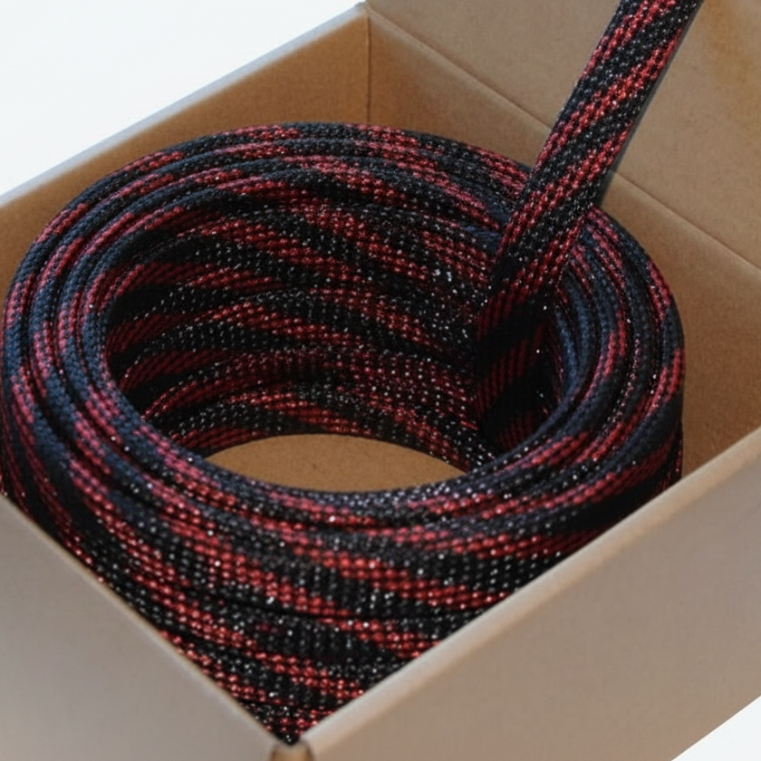 FOUR Connect 4-NS100M-BR12 nylon hose black / red 12/25mm 100m