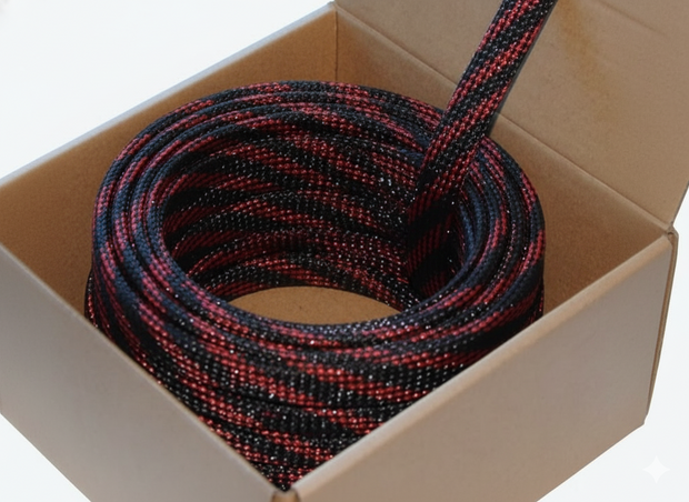 FOUR Connect 4-NS100M-BR12 nylon hose black / red 12/25mm 100m