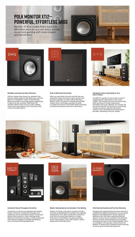 Polk Audio Monitor XT 5.1 - kanavan kaiutinsarja | Hifikaupat.fi