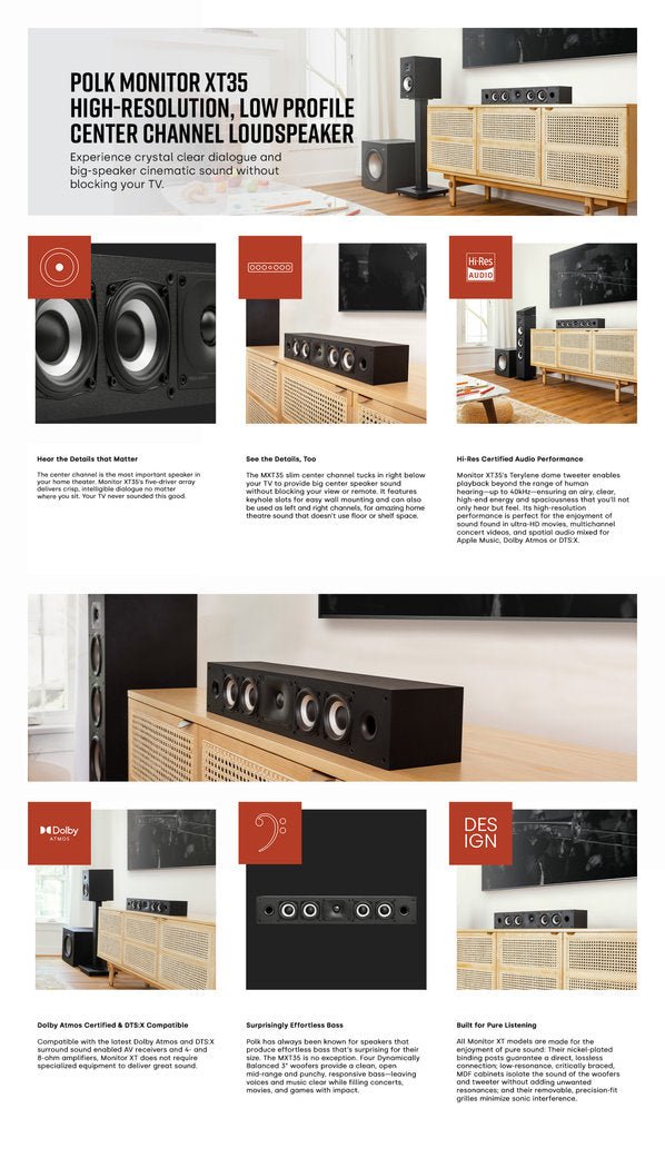Polk Audio Monitor XT LARGE 5.1 - kanavan kaiutinsarja | Hifikaupat.fi