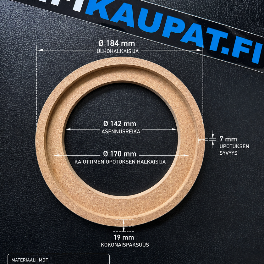Hifikaupat 6.5" MDF asennusrinkula
