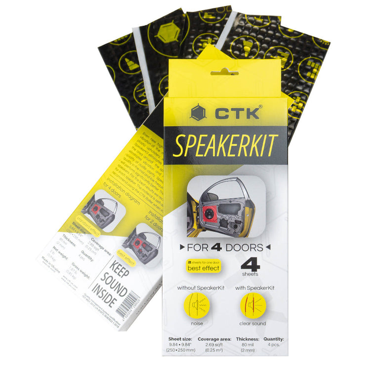 CTK Speakerkit Vaimennusmatto Kaiuttimille 2mm - 4kpl 25x25cm