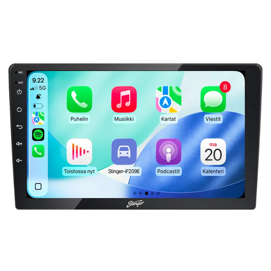 Stinger IF209E Android-autostereo, langaton CarPlay/Android Auto
