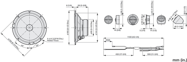 Pioneer TS-A1601C  6,5″ 2-tie erillissarja