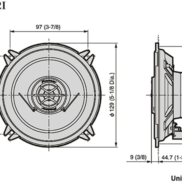 Pioneer 2-WAY COAXIAL SPEAKER TS-1302i