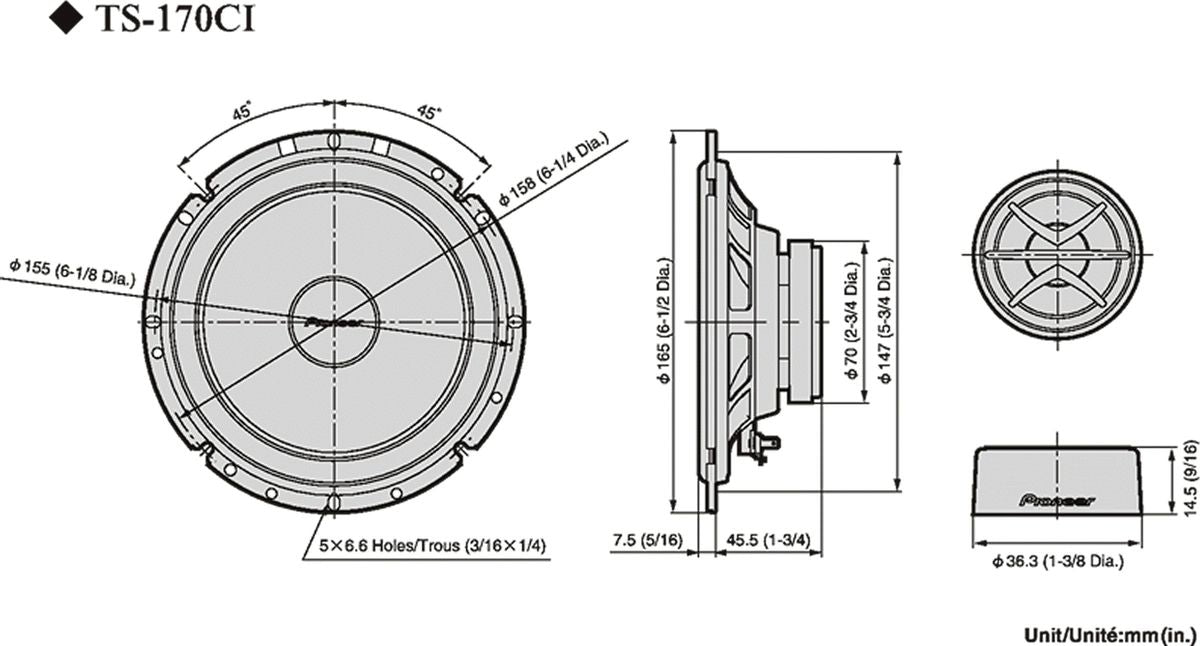 Pioneer SEPARATE SERIES TS-170Ci